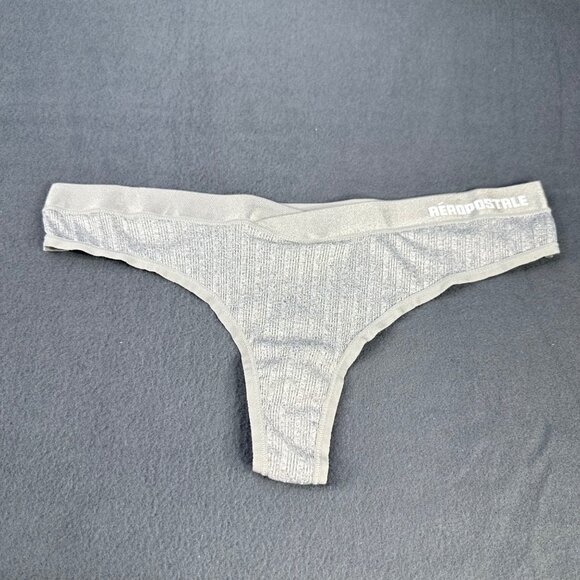 Aeropostale Women’s Size Medium Panty Thong Seamless Thong Gray New Without Tags - Picture 1 of 9